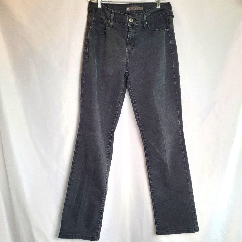 Levi's Women's 505 Straight Leg Size 8 Black Denim Jeans